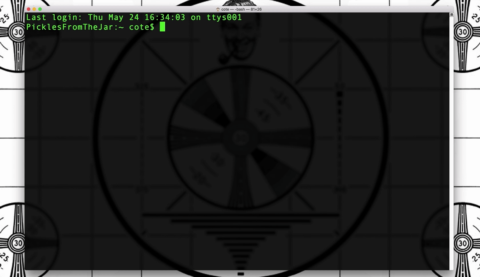 Blinking terminal cursor
